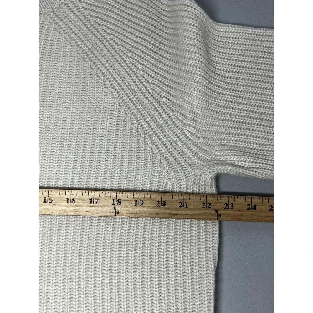 J Crew Midweight Cashmere Sweater Mens L Ribbed Raglan Sleeve Turtleneck Sweater